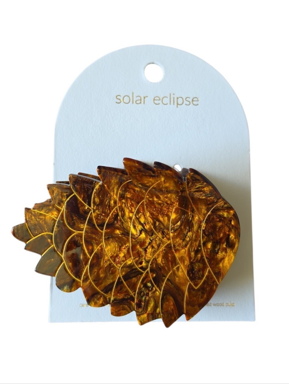 Solar Eclipse Pine Cone Hair Clip